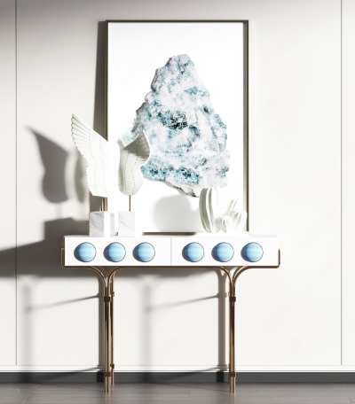 现代玄关柜3D模型下载